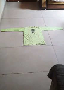 Lime Green Distressed Long Sleeve t shirt