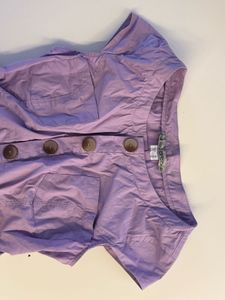Lavender Button-Up Corset Sleeve Top