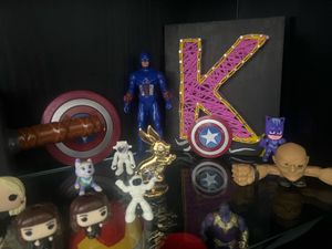 mini super heroes and kinder joy toys