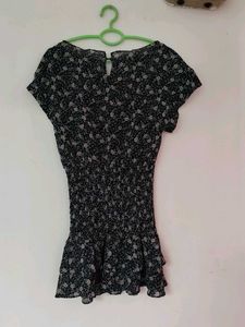 Floral Print  off shoulder Mini Dress