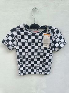 COOLSTERS BLACK&amp;WHITE CROP TOP