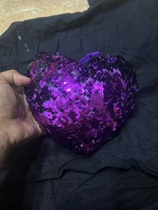 Sparkly Heart Plushie Pillow