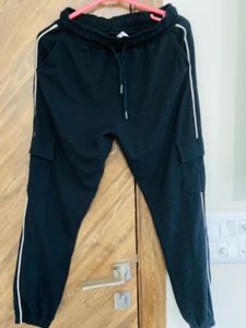 Black Cropped Hoodie &amp; Jogger Set