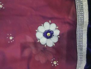 Elegant Embroidered Saree with Blouse