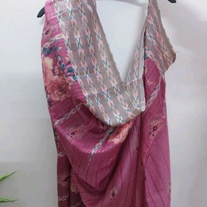 Printed Duppata In Beautiful Onion Pink Color