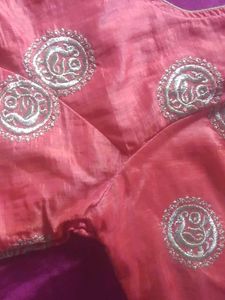Embroidered Orange Blouse