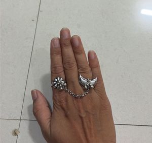 Brand new Unique Dual Ring with Chain