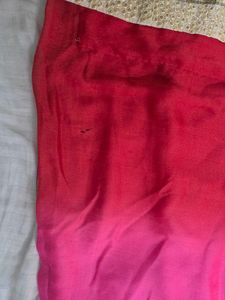 Stunning Pink Ombre Saree with Golden Border