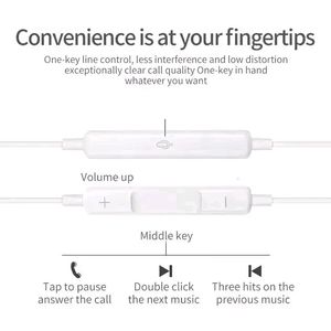 Type C Wired Earphones with Mic (1 Pcs.)