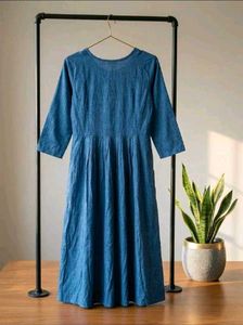 Blue Embroidered Kurti