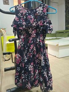 Cute Floral Print Dress for Girls