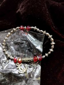 Charming Beaded Bracelet with Anchor Charm