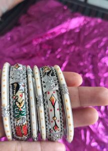 Boho Chic Hand-Painted Bangles
