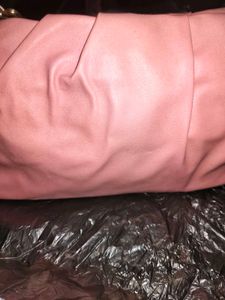 Chic Pink Shoulder Bag with Gold Chain