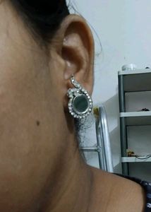 Elegant Mirror Work Earrings