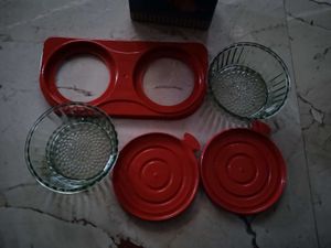 Beautiful Glass bowls (like tiffin) set.