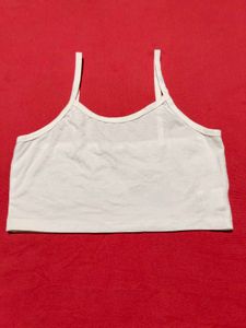 White Cotton Crop Cami
