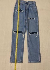 Primark Women's Distressed Ripped Denim Jeans
