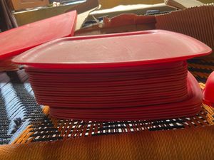Red Serving Trays - Set of 23 6 bowls