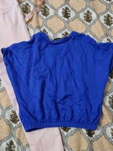 Pink Trousers and Blue Graphic Top