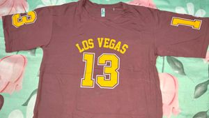Brown Oversized Jersey T-Shirt for Girls – Soft &