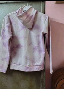 Tie-Dye Hoodie with Graphic Print