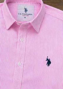 COMBO 🔥🔥💗 U.S. Polo Assn. Pink Striped Shirt &amp;