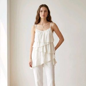 Tiered Strappy Top - Cream