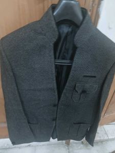 Gray Striped Blazer
