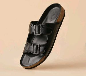 Neeman's Cork Sandals- Solid Black