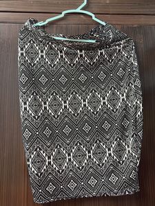 Black & White Tribal Print Skirt