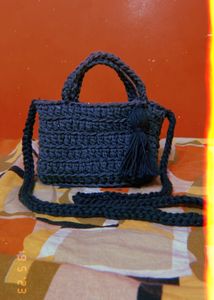 mini handmade tote bag