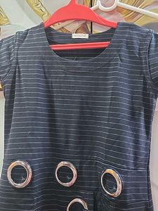 Striped Black Dress