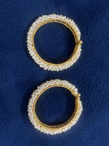 Elegant Pure Pearl Gold plated Bangles