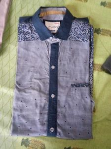 Men's Blue Checkered Shirt