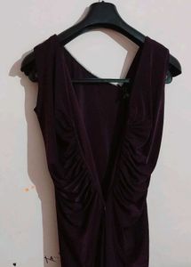 New Cocktail Party Slit Gown With Price Tag