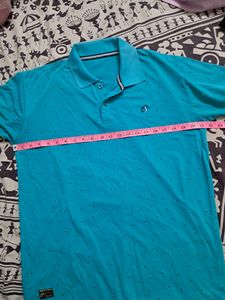 AQUA BLUE MEN T-shirt With Prints