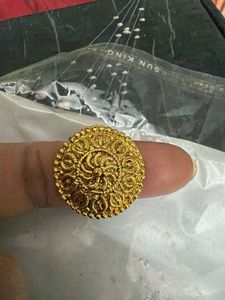 Ornate Gold Tone Stud Rings