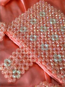 Beaded Flower Shoulder Bag