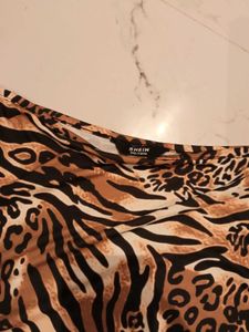 xxl Leopard Print One Shoulder Dress