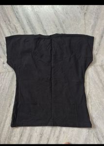 Black T-Shirt with Heartbeat Heart Design