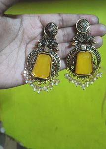 Statement Yellow Earrings