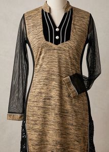 Designer Kurta with Net Sleeves