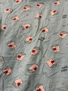 Cute Popcorn Print Pajama Top