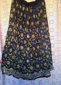 Boho Embroidered Midi Skirt