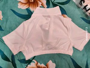 Shein Spread Collar Plunging Neck Twisted Front