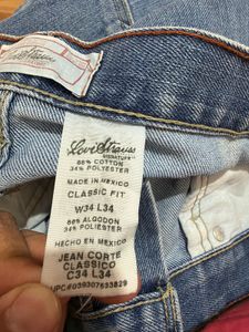 Levis Strauss Classic Blue Denim Jeans