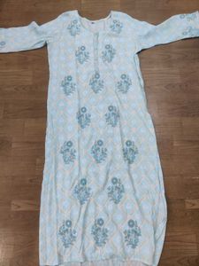 Light Blue Printed Kurta