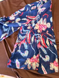 Boho Floral Print Button-Up Shirt