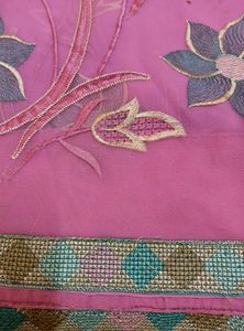 Embroidered Georgette Saree